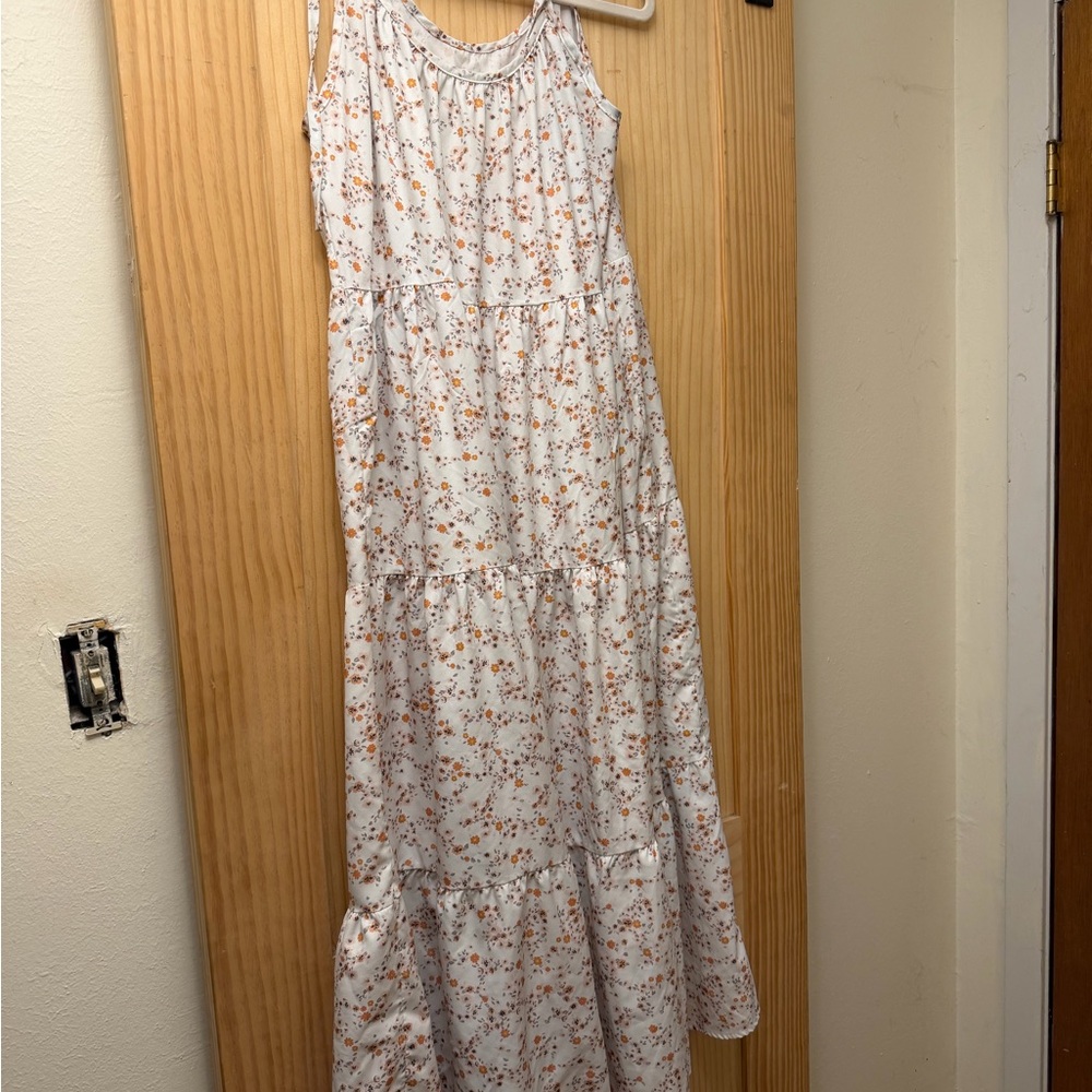 Source Unknown Floral Maxi Dress - White and Orange - Picture 2 of 3